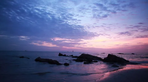 Beach sunrise timelapse Stock Footage 29916647