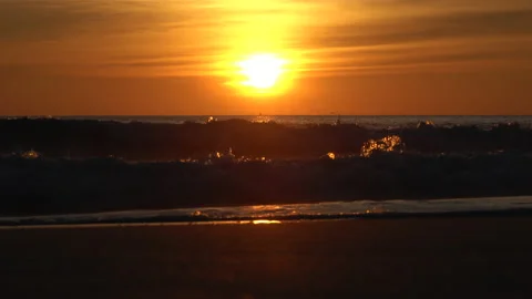 Beach sunset on 06 June 2021 at Thailand  Stock Footage 155702902