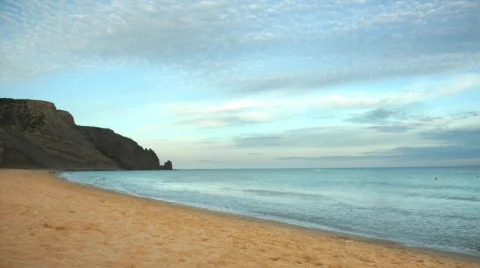 Beach Sunset 1 Stock Footage 489793