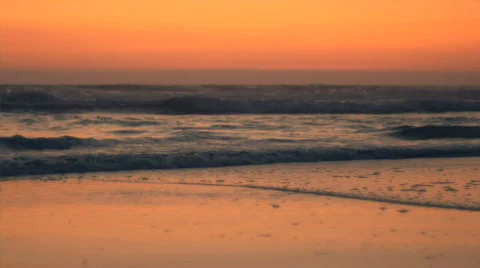 Beach sunset 48fps med-3 Video stock 502335