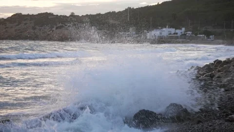 Beach at sunset 4K 13 Stock Footage 238430790