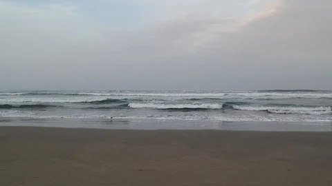 Beach sunset acapulco Stock Footage 92387655