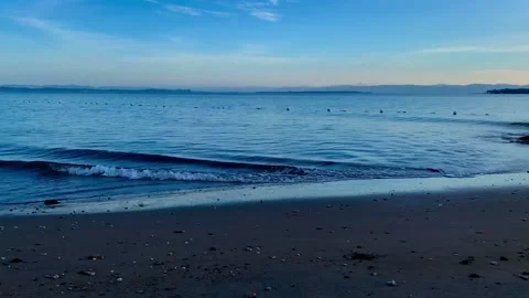 Beach sunset and wave sounds Stock Footage 161108269