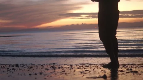 Beach Sunset Blvd Stock Footage 243095795