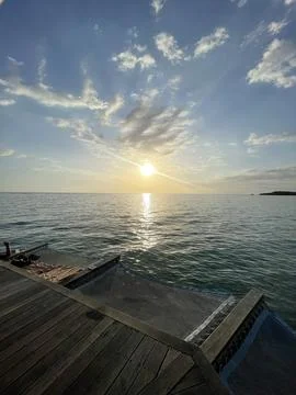 Beach Sunset in the Caribbean Stock-Fotos