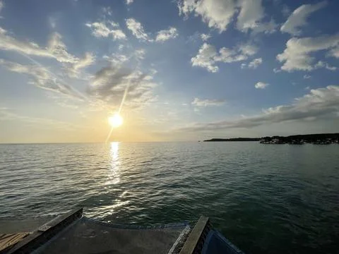 Beach Sunset in the Caribbean Stock Photos