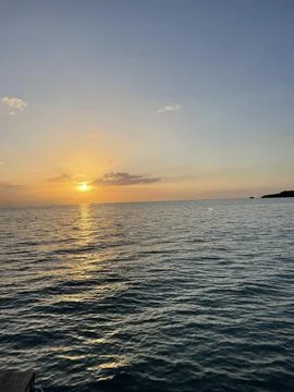 Beach Sunset in the Caribbean Stock Photos