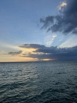 Beach Sunset in the Caribbean Foto stock
