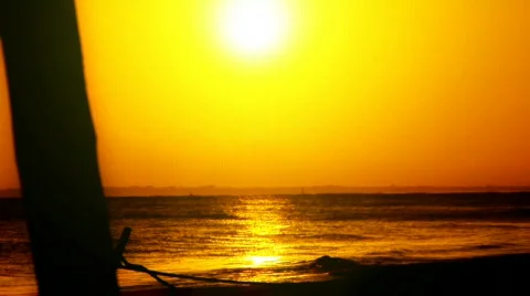 Beach Sunset Stock-Footage 92120