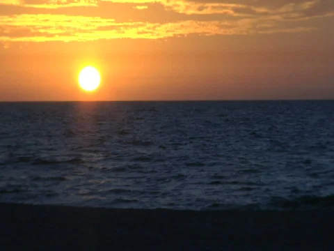 Beach Sunset Stock Footage 286099