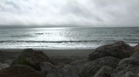 Beach at sunset Stock-Footage 488292
