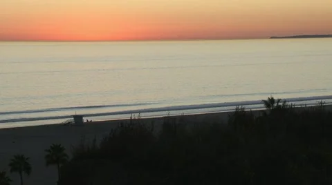 Beach at sunset Stock Footage 956908