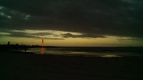 Beach Sunset Stock Footage 10564935