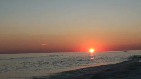 Beach Sunset Video stock 11055708