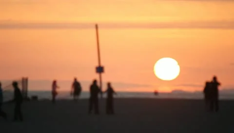 Beach at Sunset Stock Footage 11360626