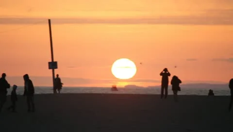 Beach at Sunset Stock Footage 11360635