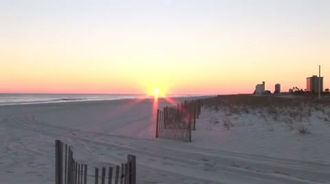 Beach sunset Stock Footage 22917341