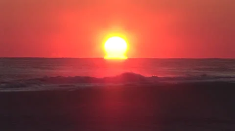 Beach Sunset Stock Footage 22917837