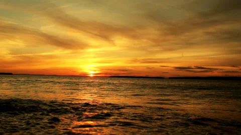 Beach Sunset Stock Footage 27280698