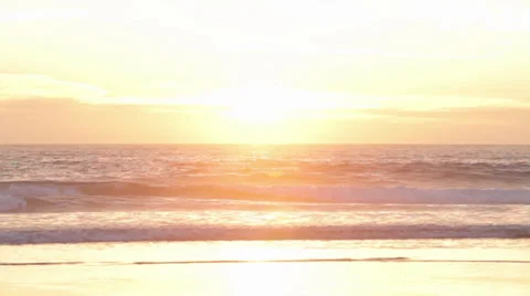 Beach Sunset Stock Footage 32716123