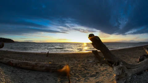 Beach Sunset Stock Footage 36595371