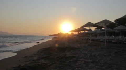 Beach At sunset Stock-Footage 36764965