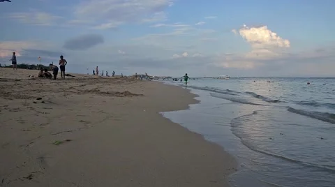 Beach at sunset 動画素材 40488702