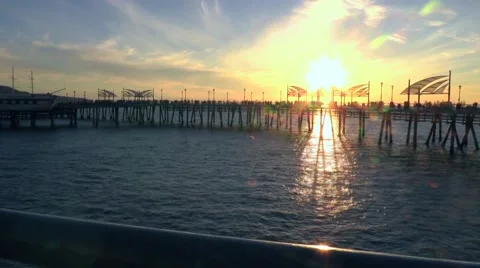 Beach Sunset Stock Footage 63620547