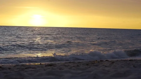 Beach Sunset Stock Footage 93508741