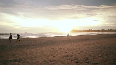 Beach Sunset Stock Footage 95303322