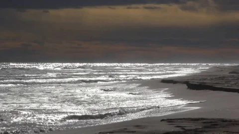 Beach At Sunset Stock-Footage 125702792