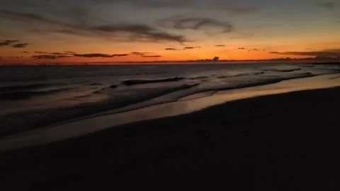 Beach sunset Stock Footage 157396782