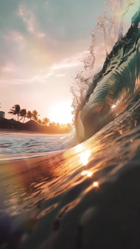 Beach at sunset Stock Footage 239609627