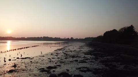 Beach at sunset 動画素材 284031943