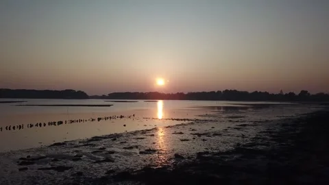 Beach at sunset 動画素材 284031973