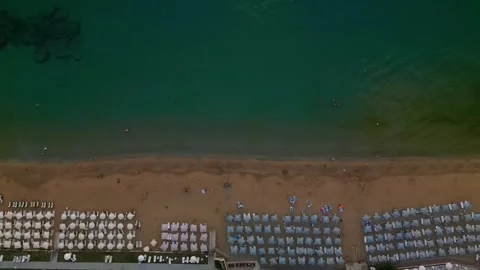Beach at sunset, getting dark Stock Footage 256925833