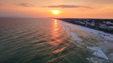 Beach Sunset Gulf Coast Stock Footage 341293051
