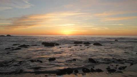 Beach sunset hd Stock Footage 1216988