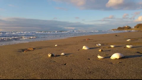 Beach Sunset Hot Sund 4K Stock Footage 105728733