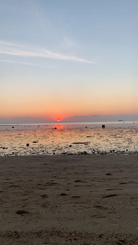 Beach sunset in Koh Phangan Видео 344882280