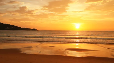 Beach in sunset light Stock Footage 41851216