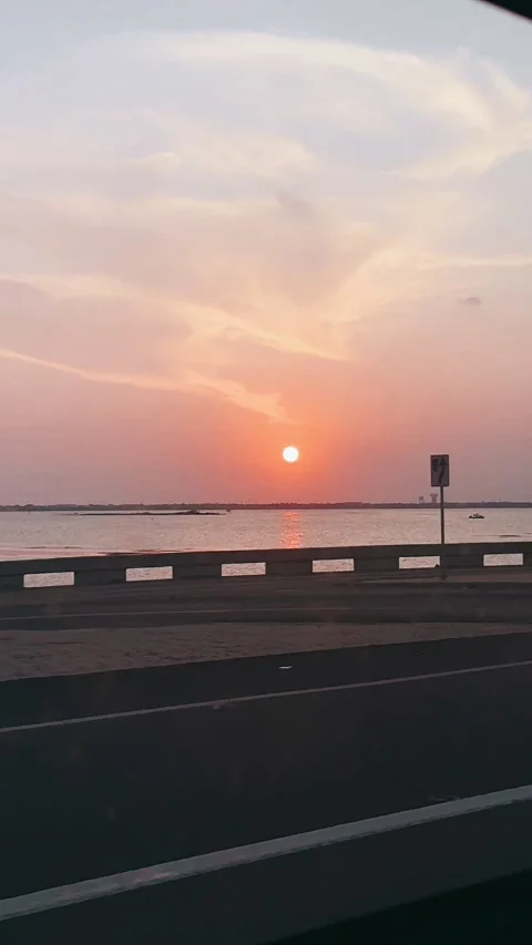 Beach sunset, ocean sunset, sunset over water, tropical sunset, Stock Footage 291744189