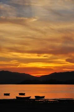 Beach sunset Stock Photos