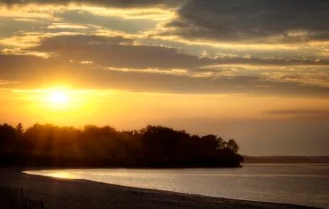 Beach  sunset Stock Photos