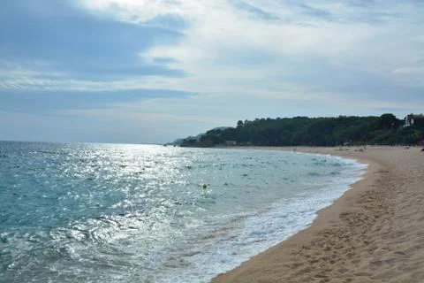 Beach on sunset Stock Photos