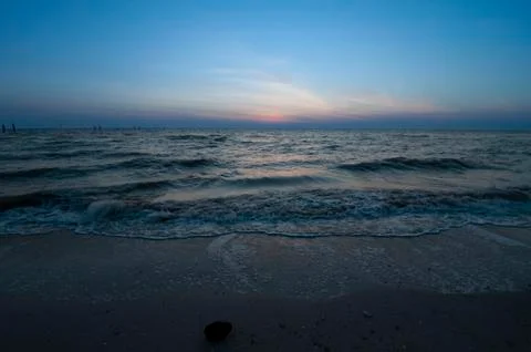 Beach &amp; Sunset Foto stock