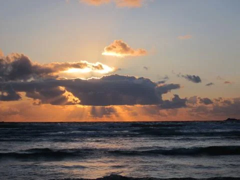 Beach sunset 库存照片