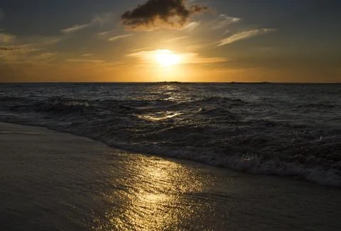 Beach sunset Stock-Fotos