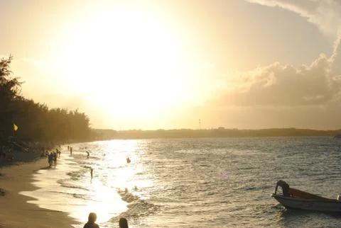 Beach sunset Stock Photos