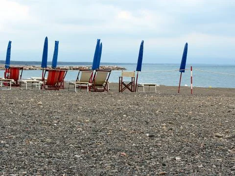 Beach at sunset Foto stock